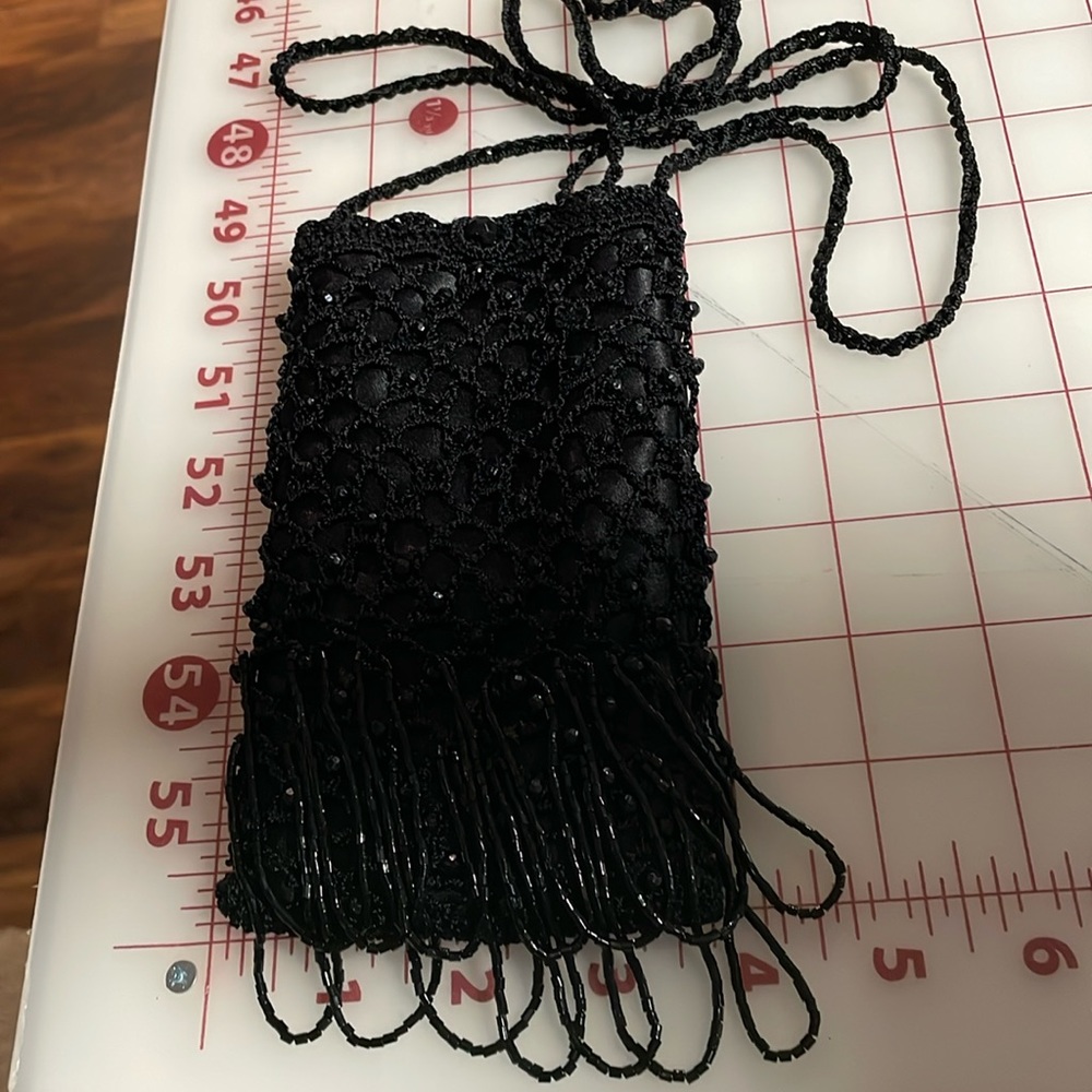 Small Black crocheted purse for a fancy outfit